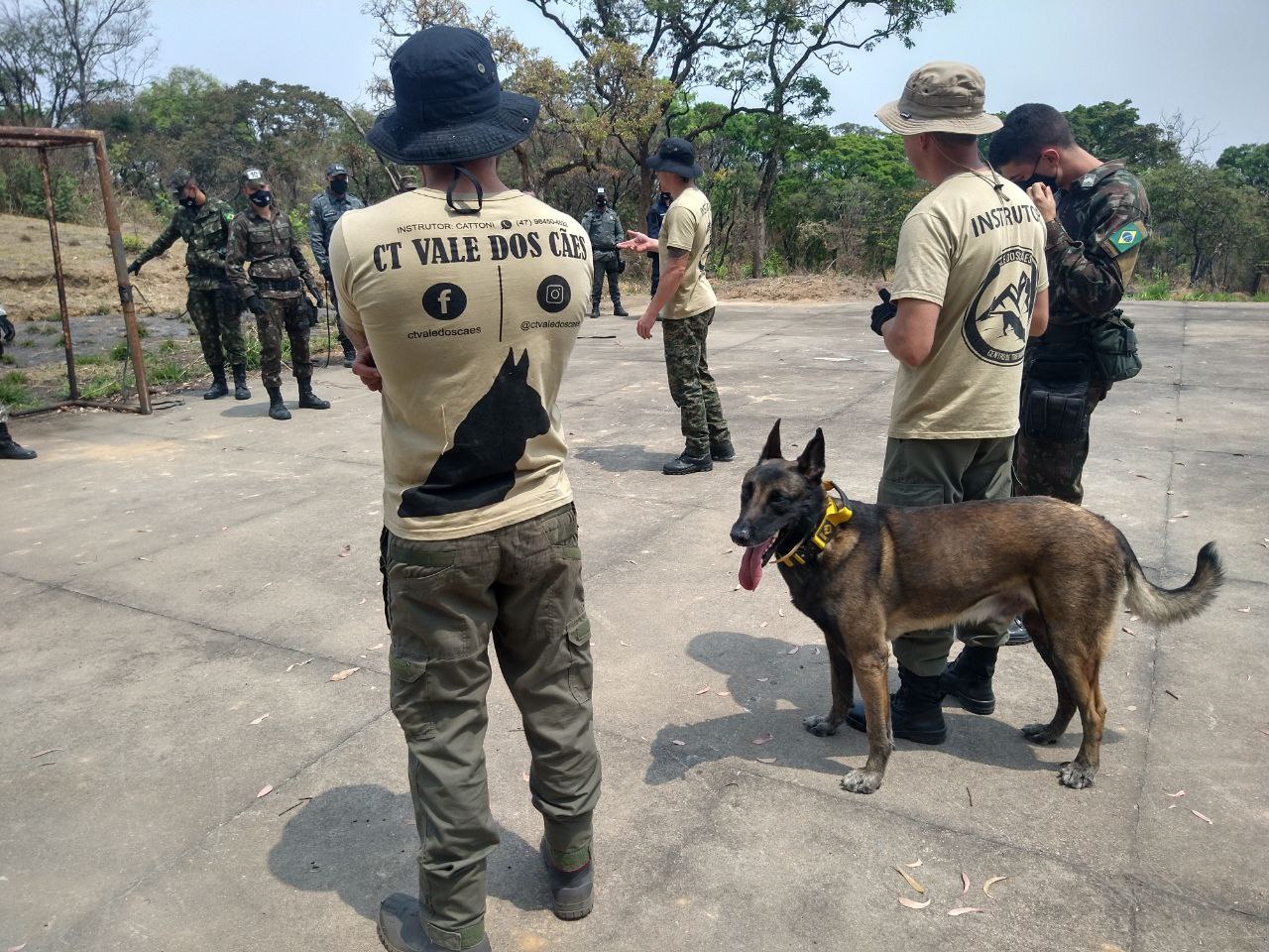 Guarda Civil de Contagem faz estágio de adestrador de Cães de Guerra no Exército